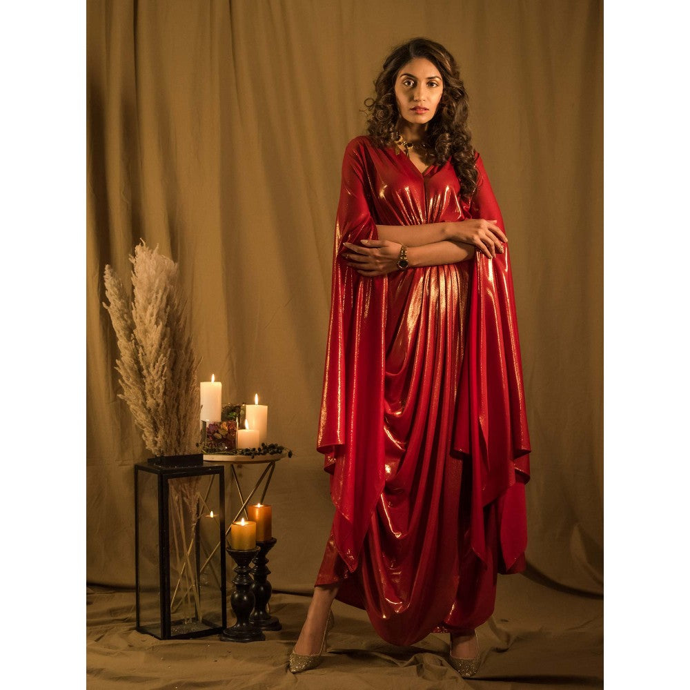 House of Fett Le Bain Metallic Gown