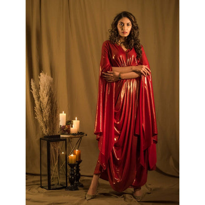 House of Fett Le Bain Metallic Gown