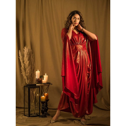 House of Fett Le Bain Metallic Gown