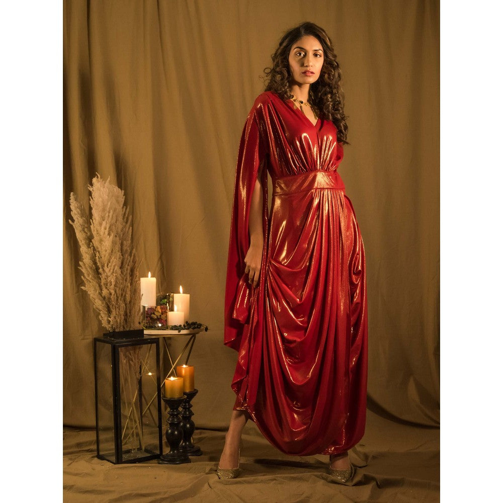 House of Fett Le Bain Metallic Gown