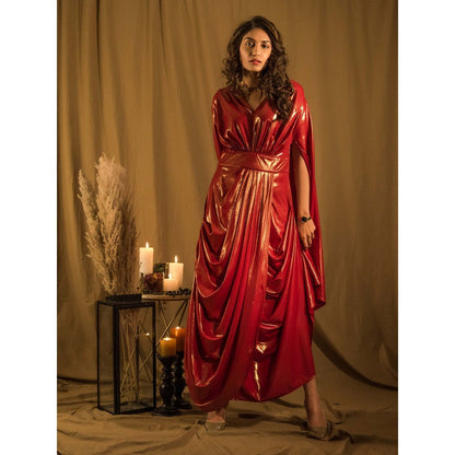 House of Fett Le Bain Metallic Gown