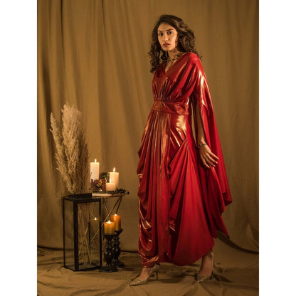 House of Fett Le Bain Metallic Gown