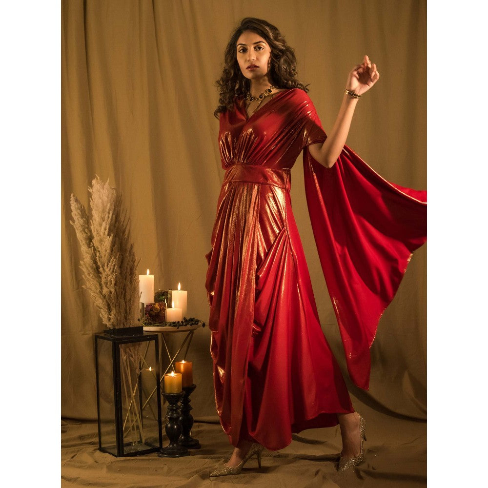 House of Fett Le Bain Metallic Gown