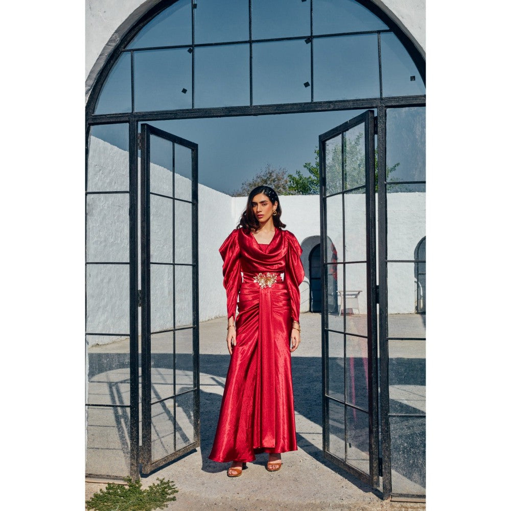 House of Fett Ruby Pleated Gown