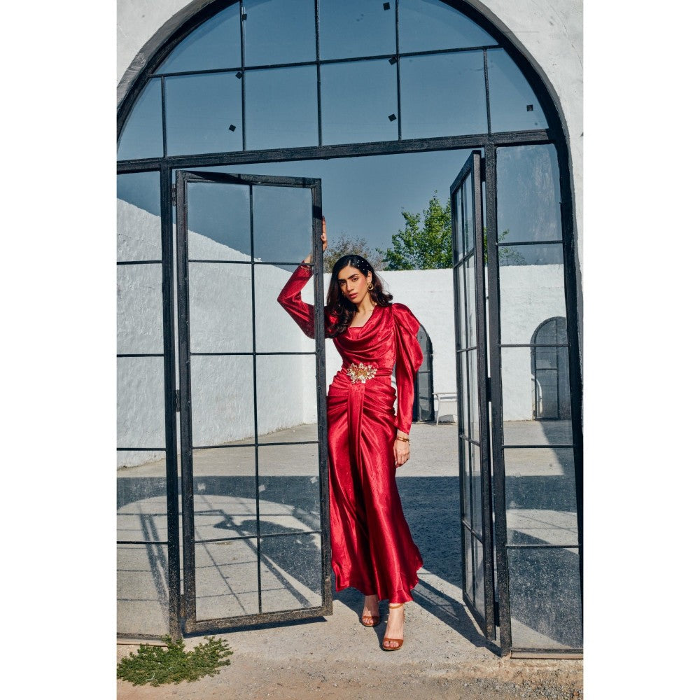 House of Fett Ruby Pleated Gown