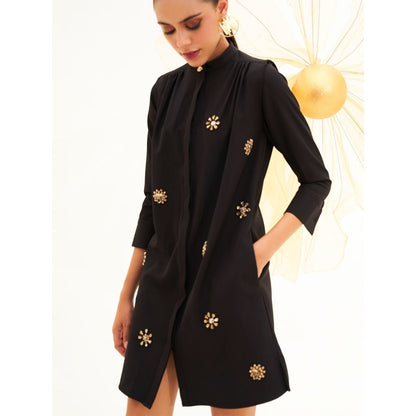 House of Fett Starry Night Short Dress - Black