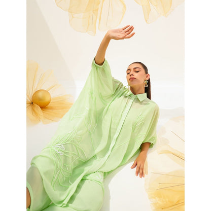 House of Fett Sage Mirage Kaftan Set - Green (Set of 3)