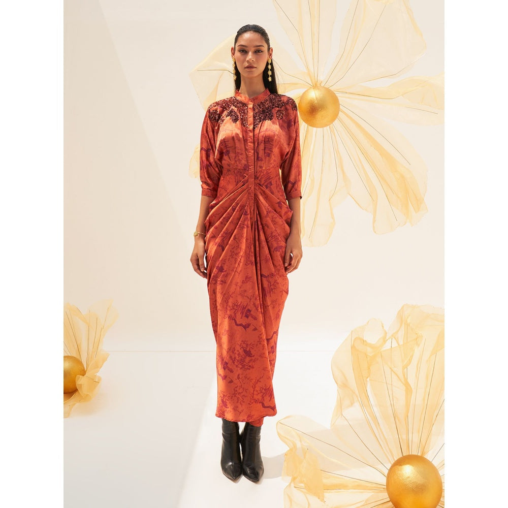 House of Fett Sakura Gown - Orange
