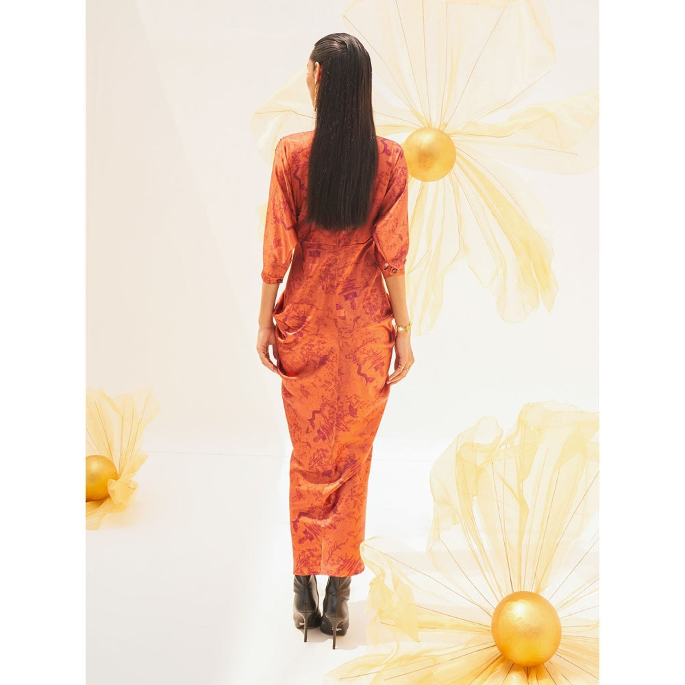 House of Fett Sakura Gown - Orange