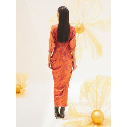 House of Fett Sakura Gown - Orange