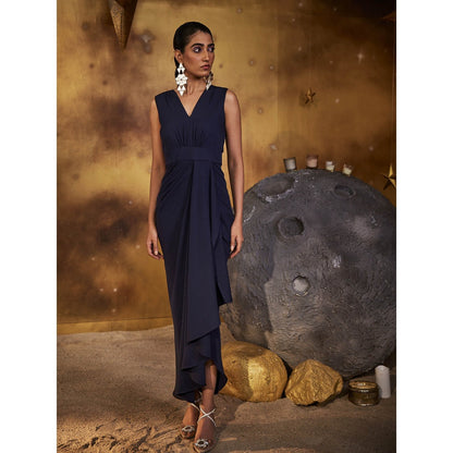 House of Fett Navy Blue Libra Lunar Dress