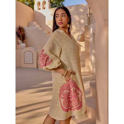 House of Fett Bengal Printed Patchwork Dress