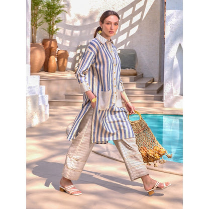 House of Fett Aruba Cotton Tunic And Straight Pants (Set of 2)