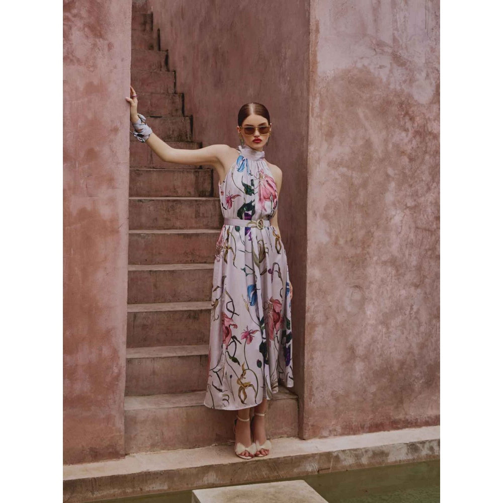 House of Fett Blair Floral Jumpsuit With Belt (Set of 2)