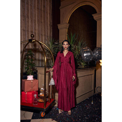 House of Fett Braided Scarlet Partywear Gown