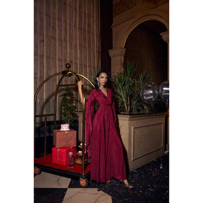 House of Fett Braided Scarlet Partywear Gown