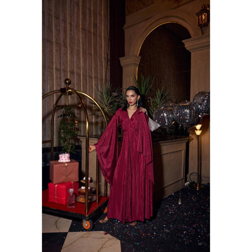 House of Fett Braided Scarlet Partywear Gown