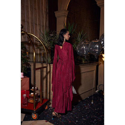 House of Fett Braided Scarlet Partywear Gown