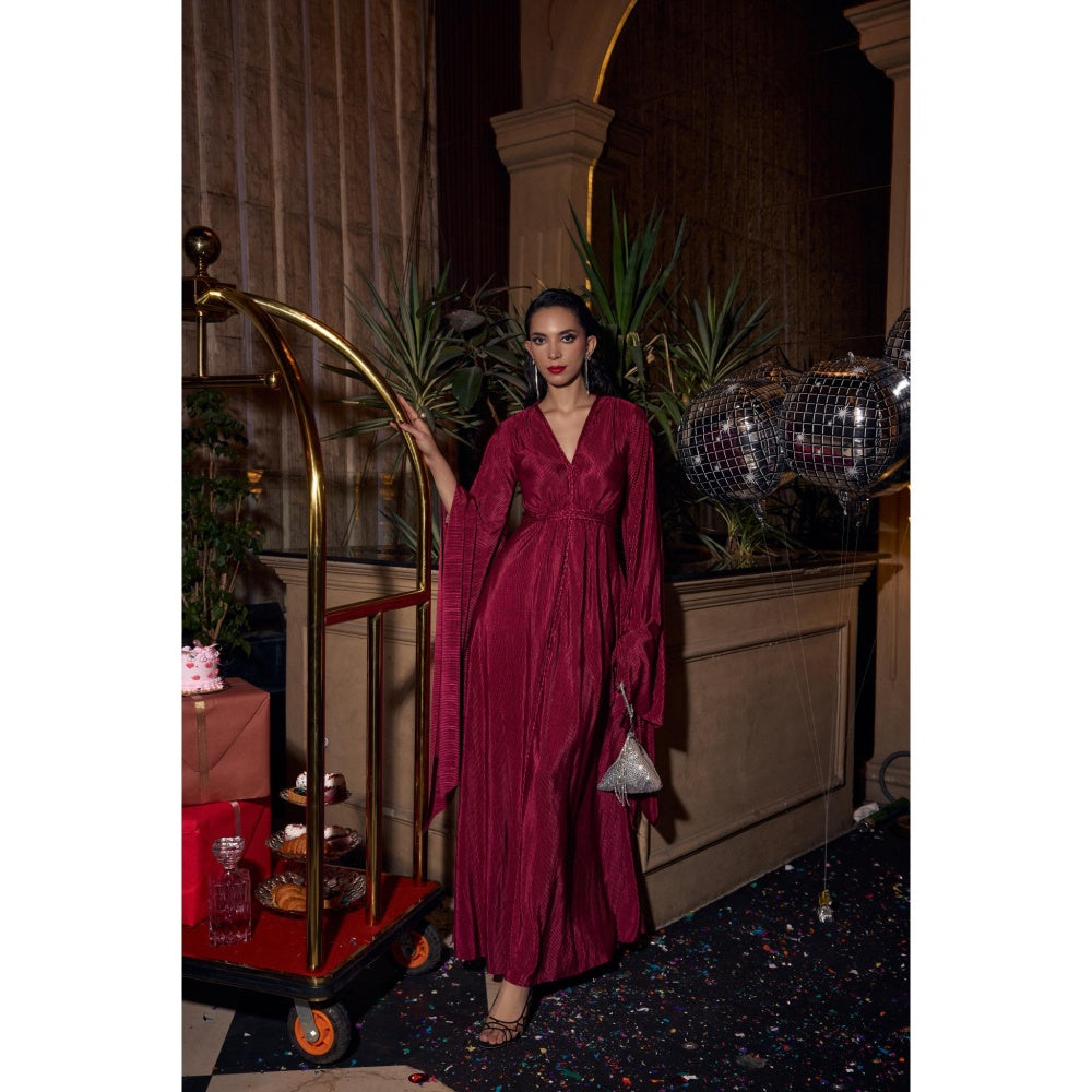 House of Fett Braided Scarlet Partywear Gown