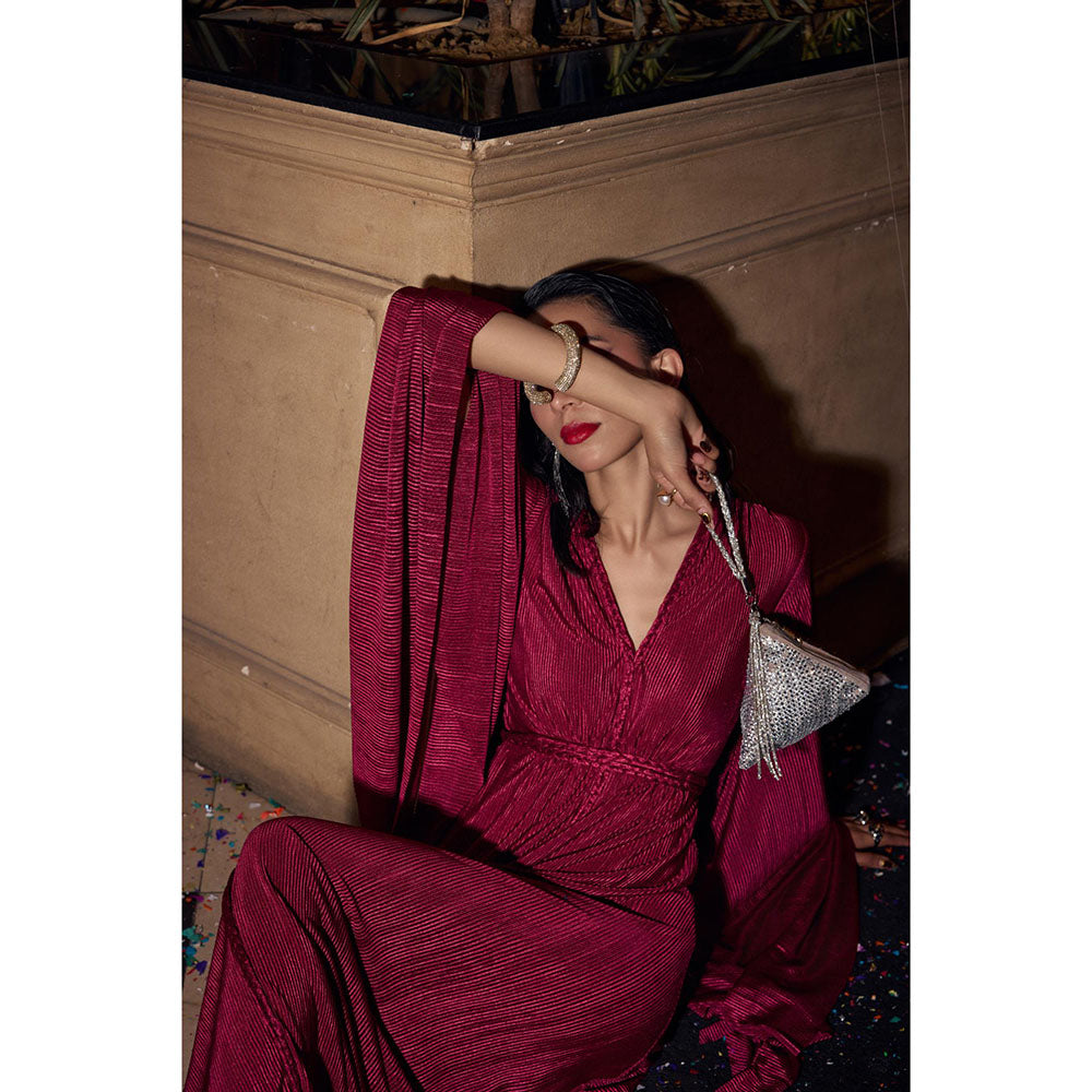 House of Fett Braided Scarlet Partywear Gown