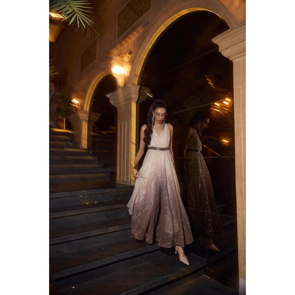 House of Fett Ombre Whisper Sequins Jumpsuit