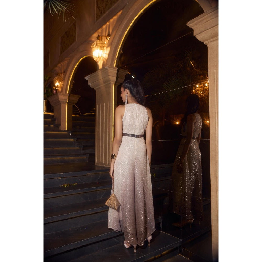 House of Fett Ombre Whisper Sequins Jumpsuit