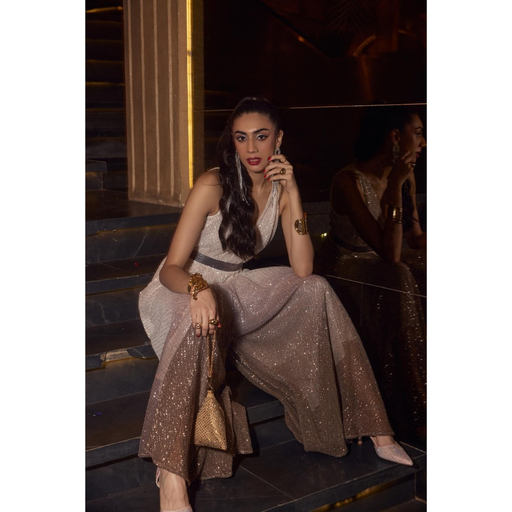 House of Fett Ombre Whisper Sequins Jumpsuit