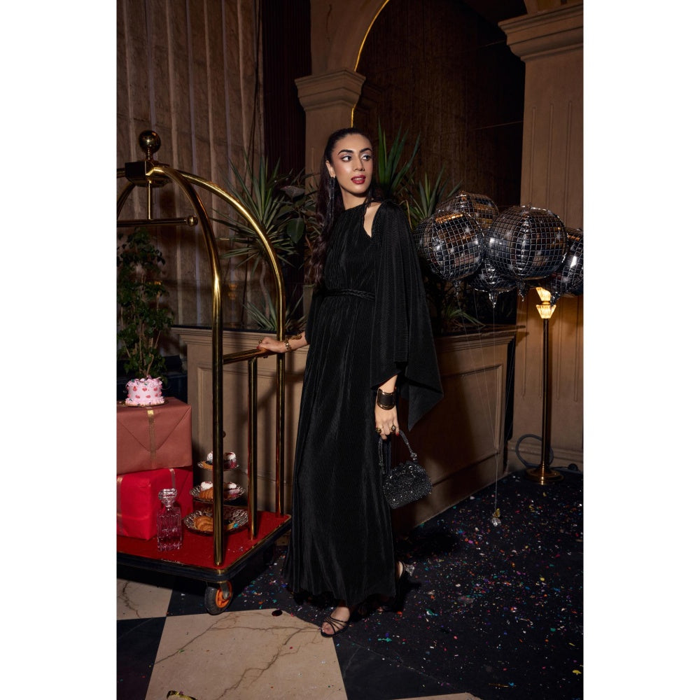 House of Fett Seeah Pleated Jumpsuit With Cape