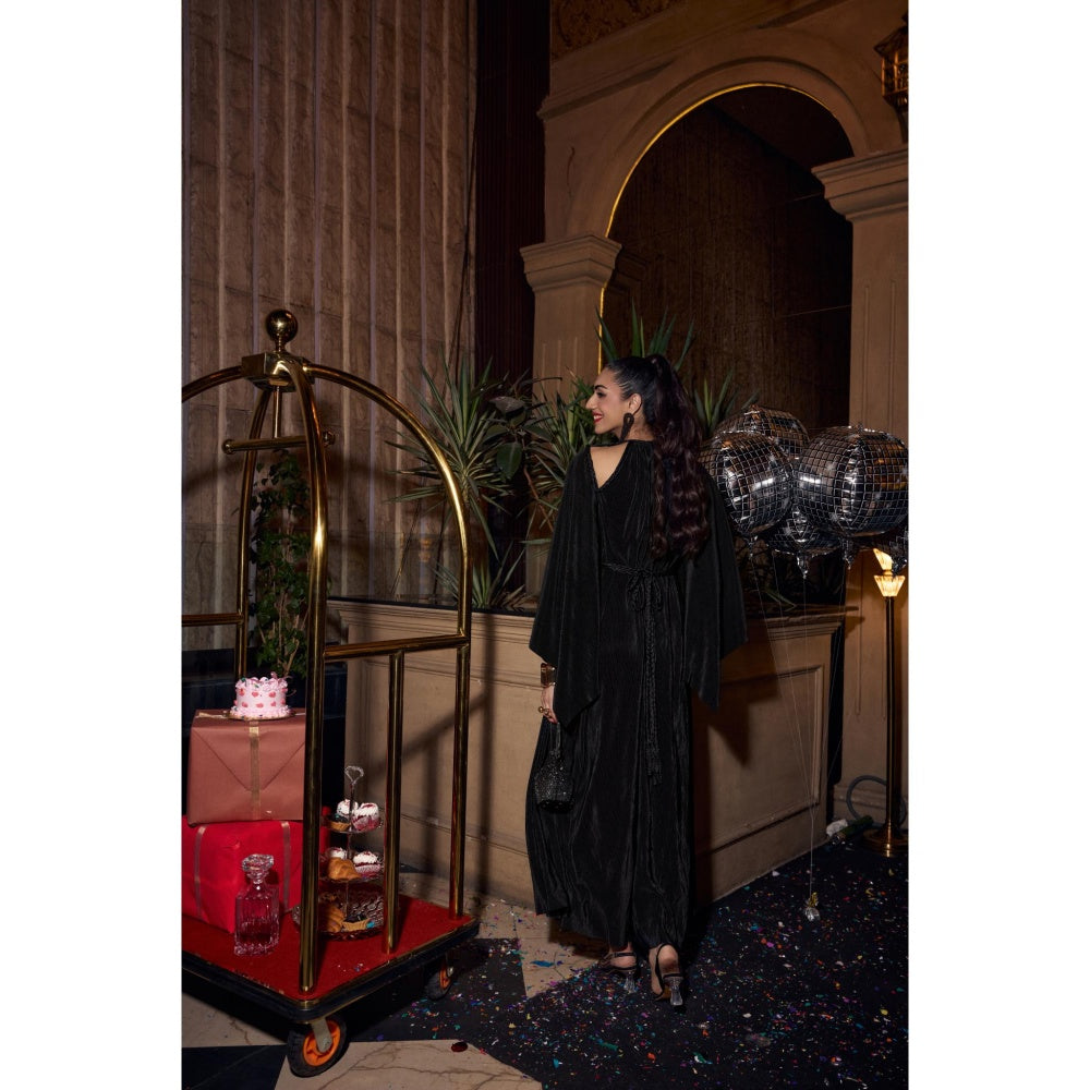 House of Fett Seeah Pleated Jumpsuit With Cape