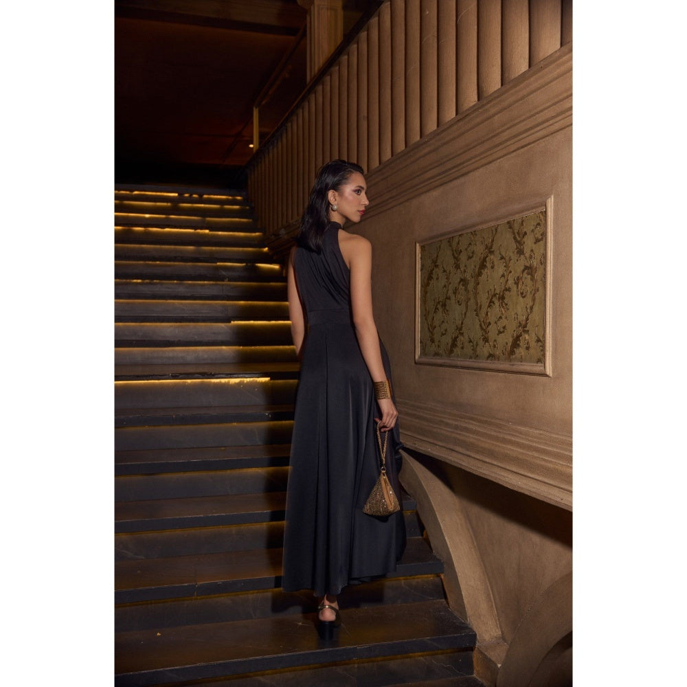 House of Fett Black Rose Gown