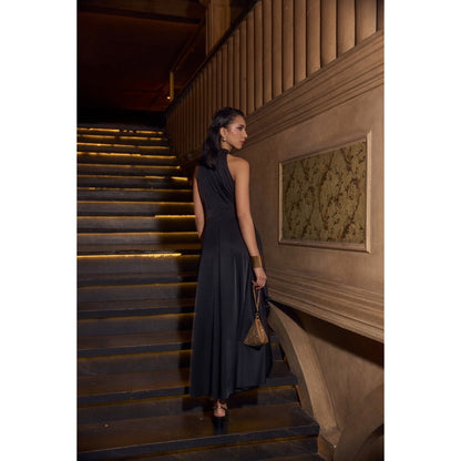 House of Fett Black Rose Gown