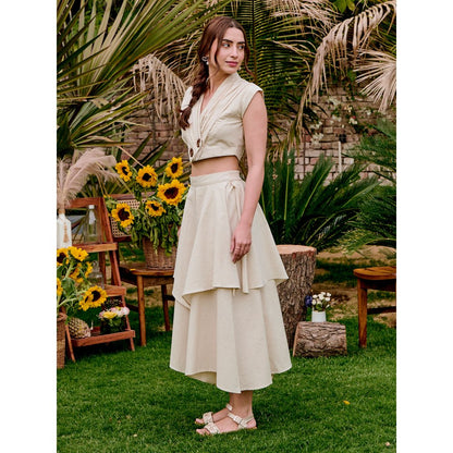 House of Fett Alaya Beige Co-Ord (Set of 2)