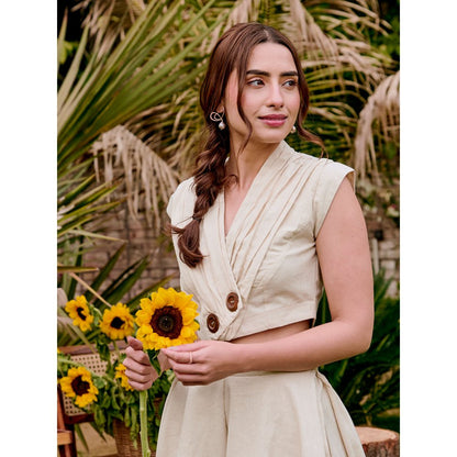 House of Fett Alaya Beige Co-Ord (Set of 2)