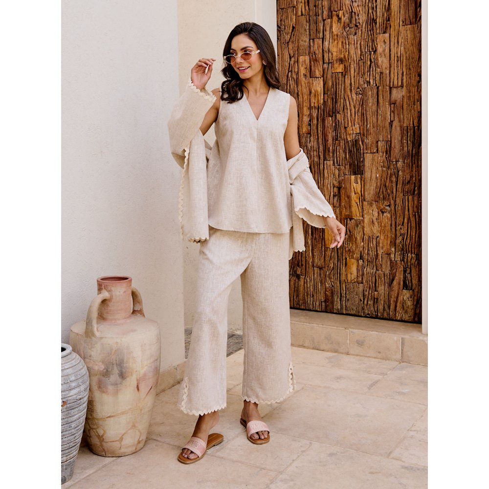 House of Fett Chiba Beige Co-Ord (Set of 3)