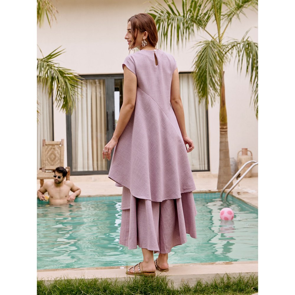 House of Fett Marylebone Asymmetric Purple Co-Ord (Set of 2)