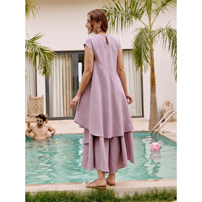 House of Fett Marylebone Asymmetric Purple Co-Ord (Set of 2)