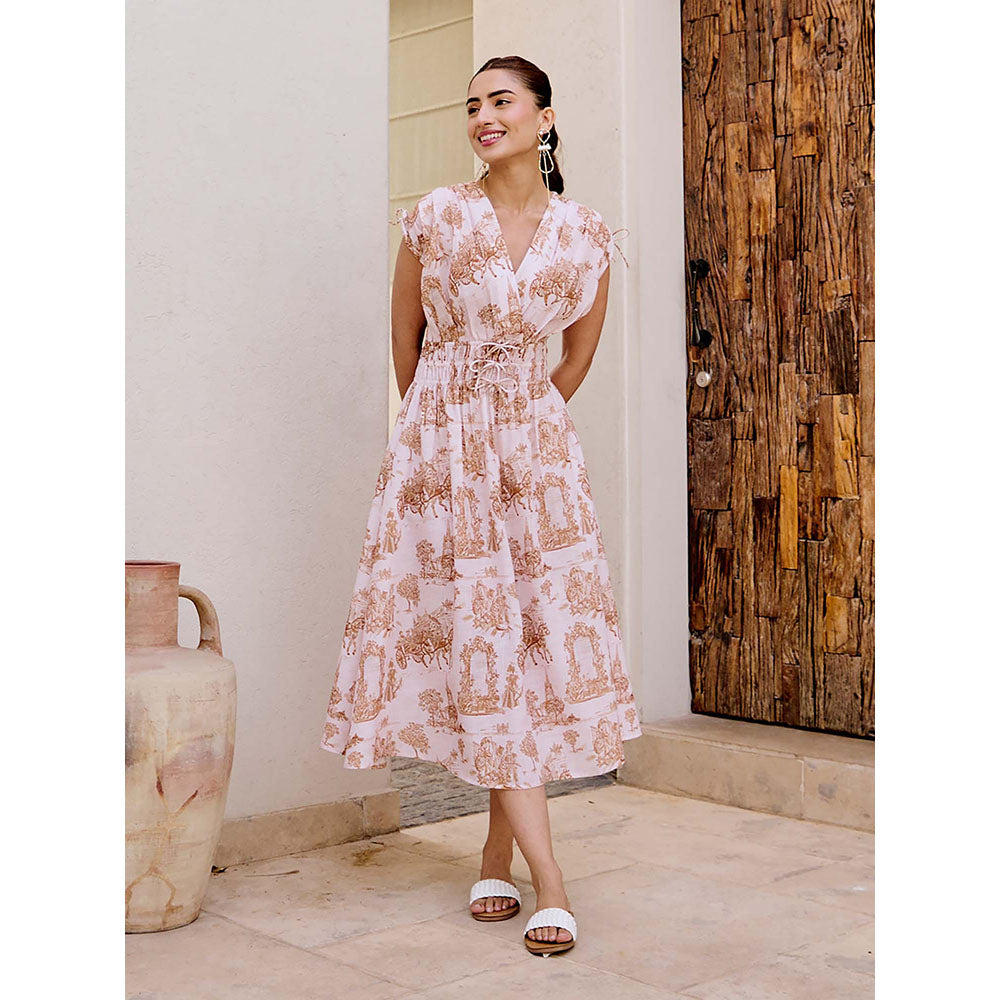 House of Fett Lavenham Printed Midi Dress