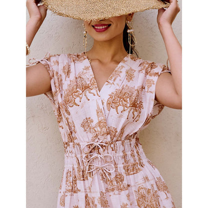 House of Fett Lavenham Printed Midi Dress