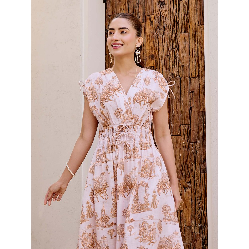 House of Fett Lavenham Printed Midi Dress