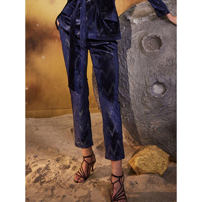 House of Fett Velvet Blue Whisper Pant