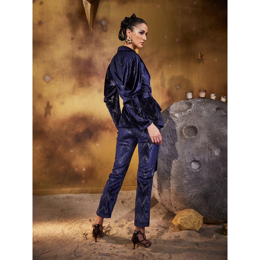 House of Fett Velvet Blue Whisper Pant