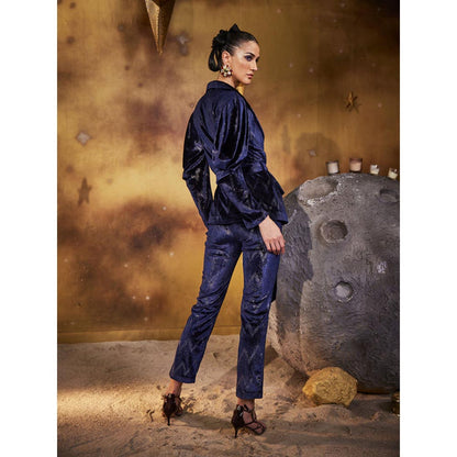 House of Fett Velvet Blue Whisper Pant