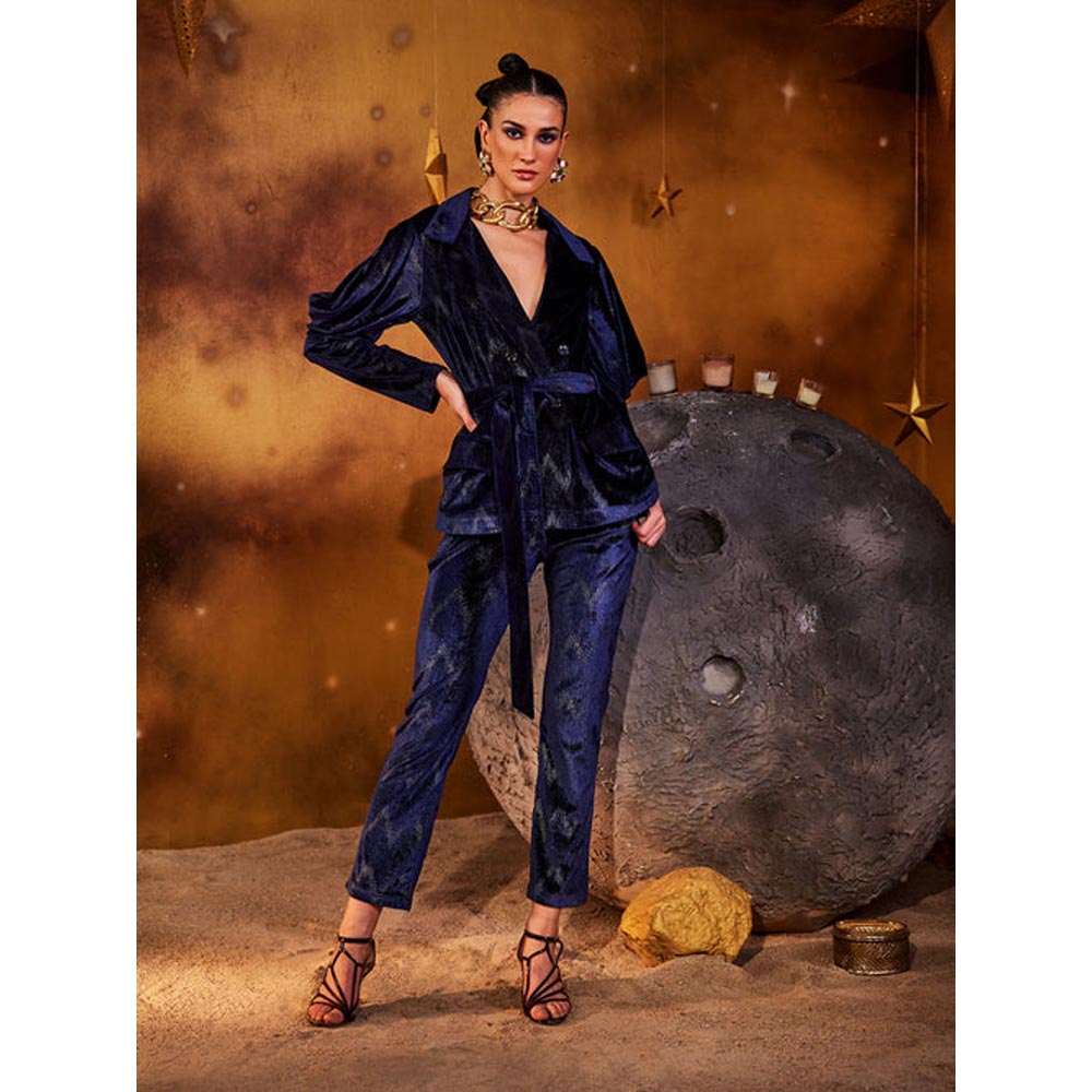 House of Fett Velvet Blue Whisper Pant
