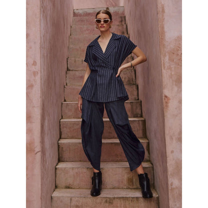 House of Fett Eva Stripes Black Co-Ord Set