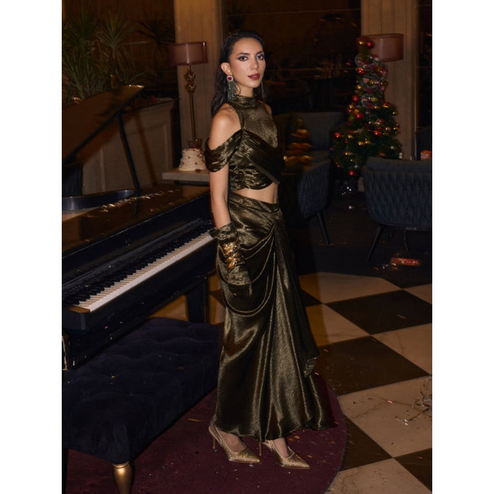 House of Fett Phantom Eclipse Top with Skirt - Green