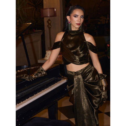 House of Fett Phantom Eclipse Top with Skirt - Green