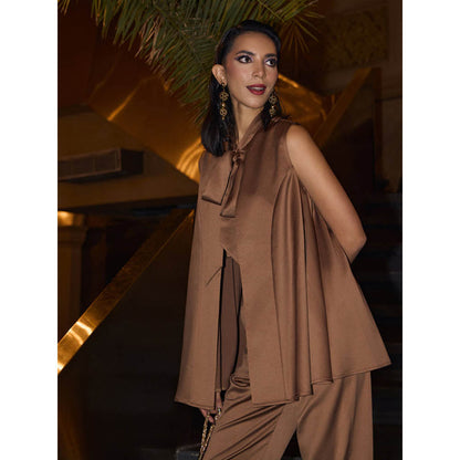 House of Fett Goldeneye Three Piece Co-Ord Set - Brown