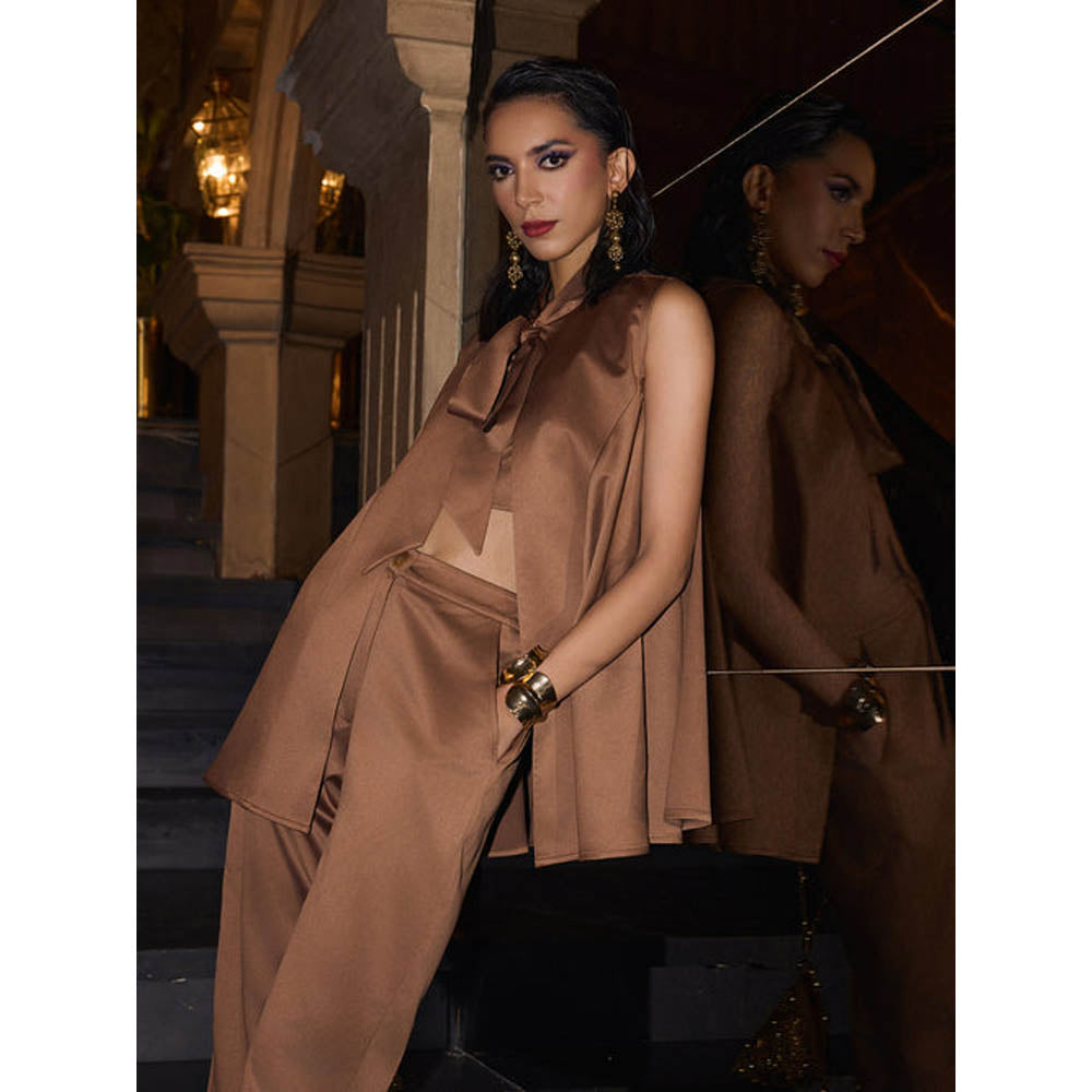 House of Fett Goldeneye Three Piece Co-Ord Set - Brown