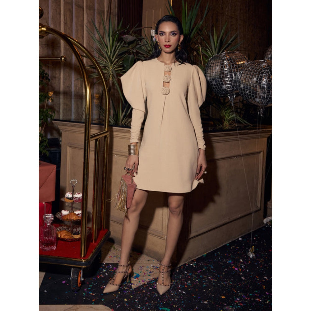 House of Fett Pearl Rose Dress - Beige