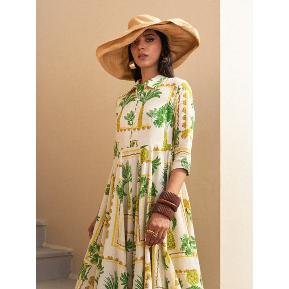 House of Fett Areca Palm Dress - Multi-Color